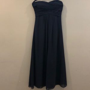 NWOT Elegant Long Navy Dress Size 8